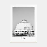 Nagpur Portrait B&W Poster