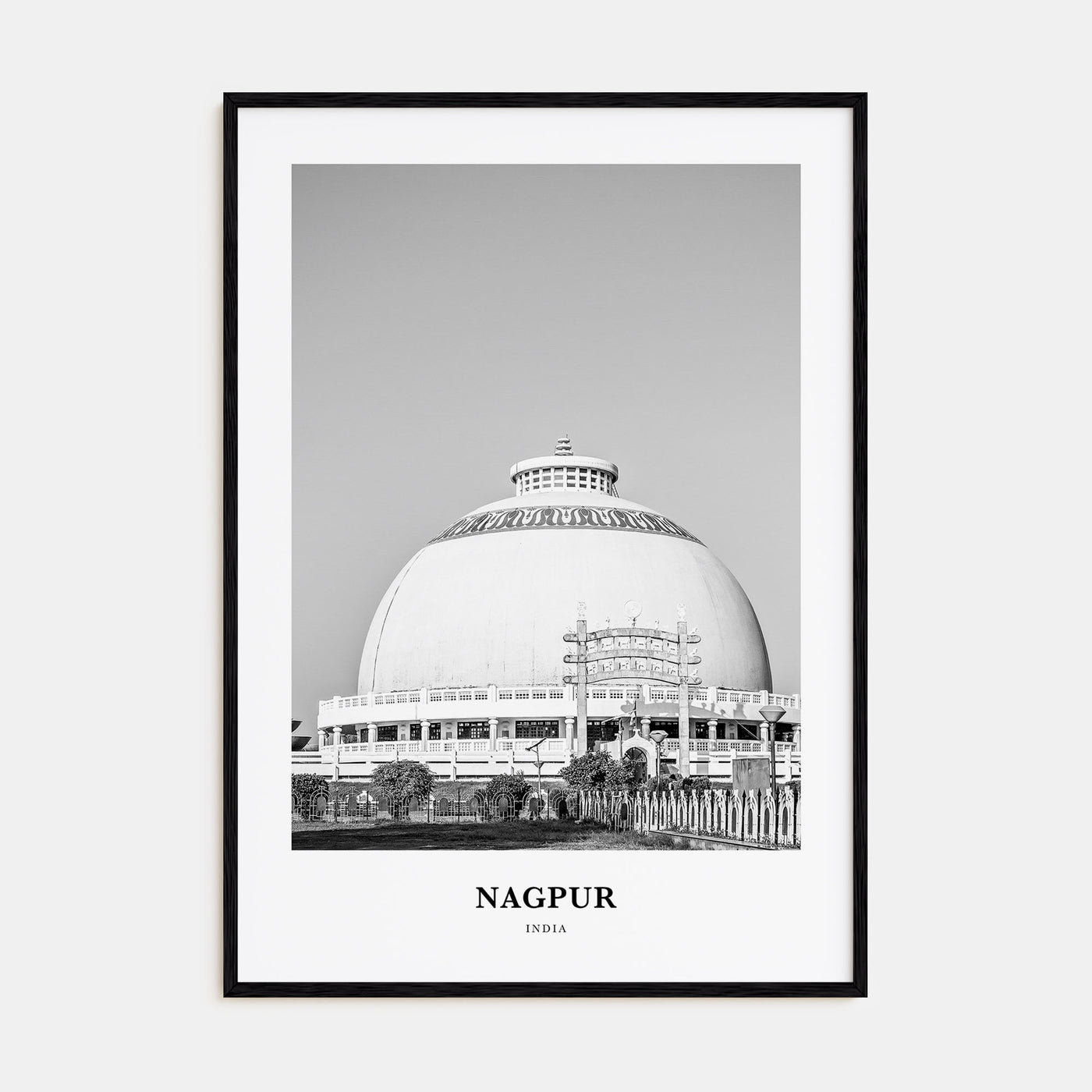 Nagpur Portrait B&W Poster