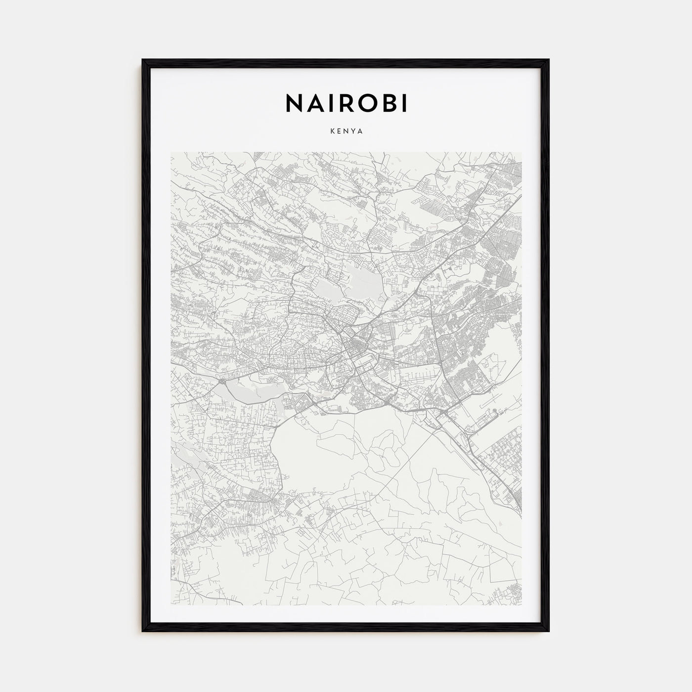 Nairobi Map Portrait Poster