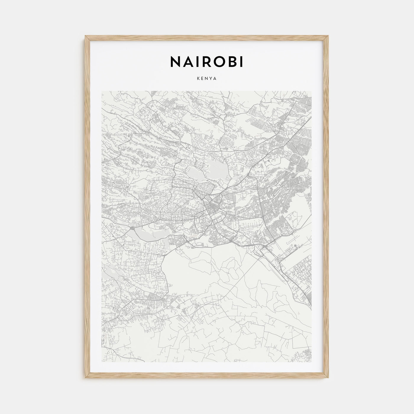 Nairobi Map Portrait Poster