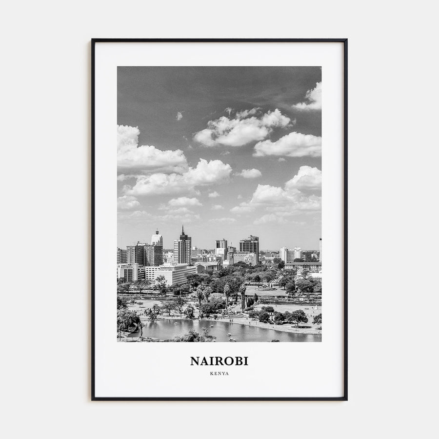Nairobi Portrait B&W Poster