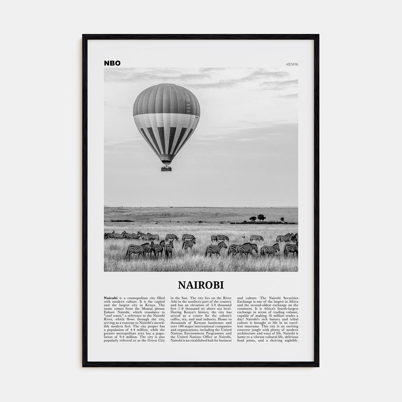 Nairobi Travel B&W No 2