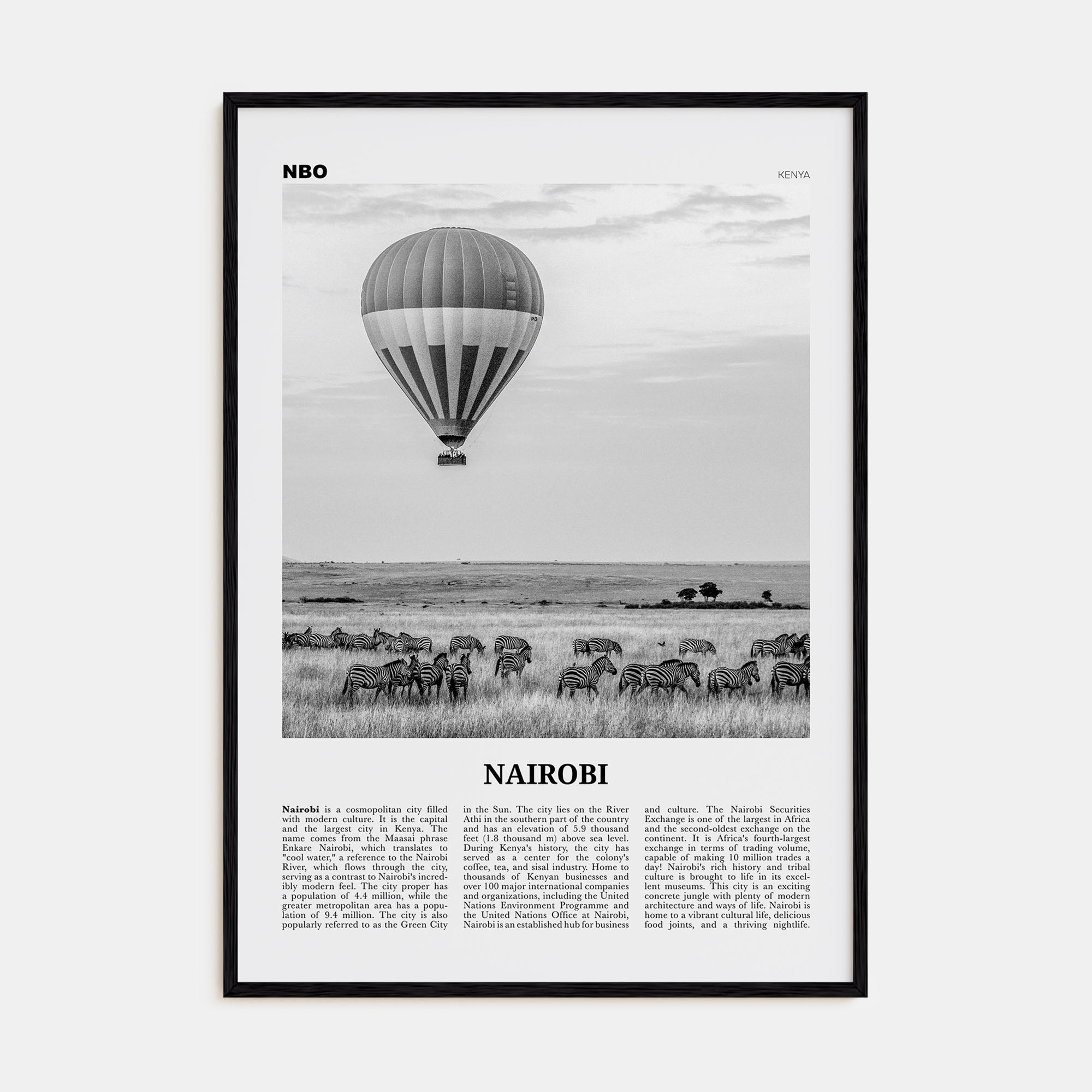 Nairobi Travel B&W No 2