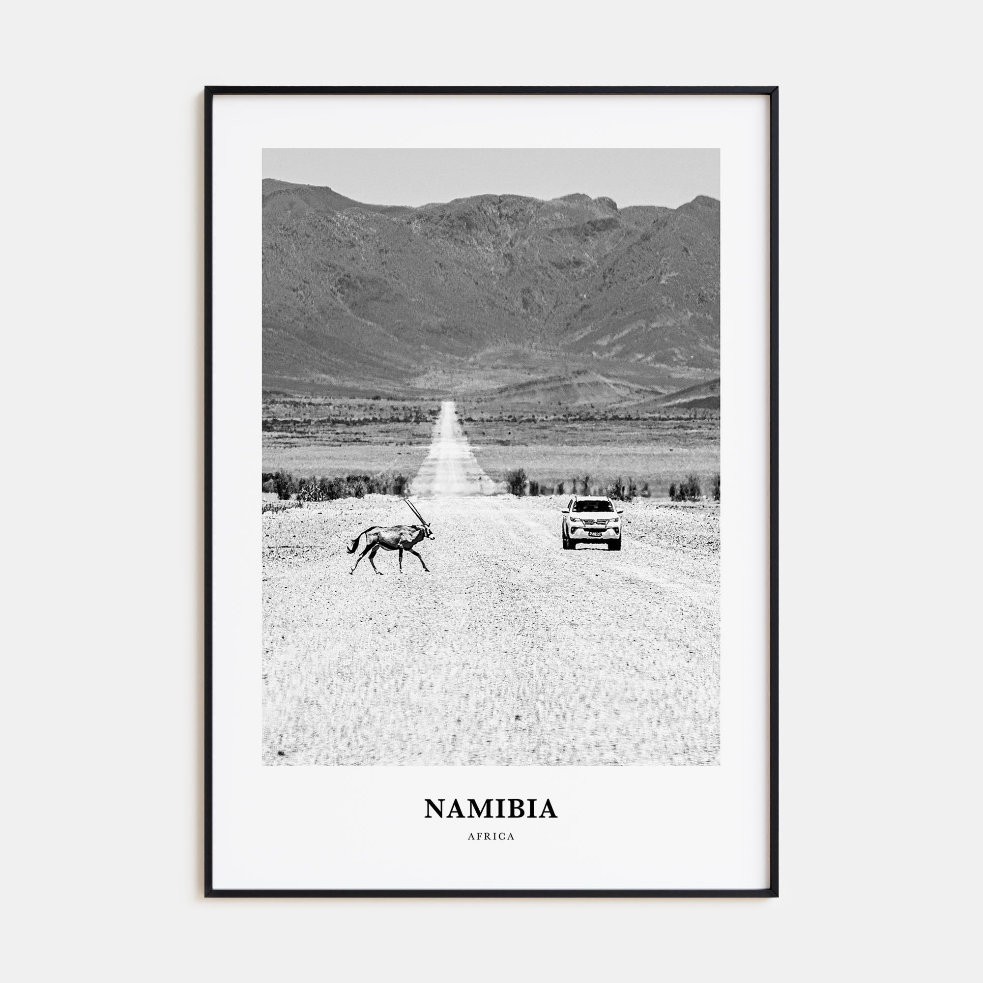 Namibia Portrait B&W Poster