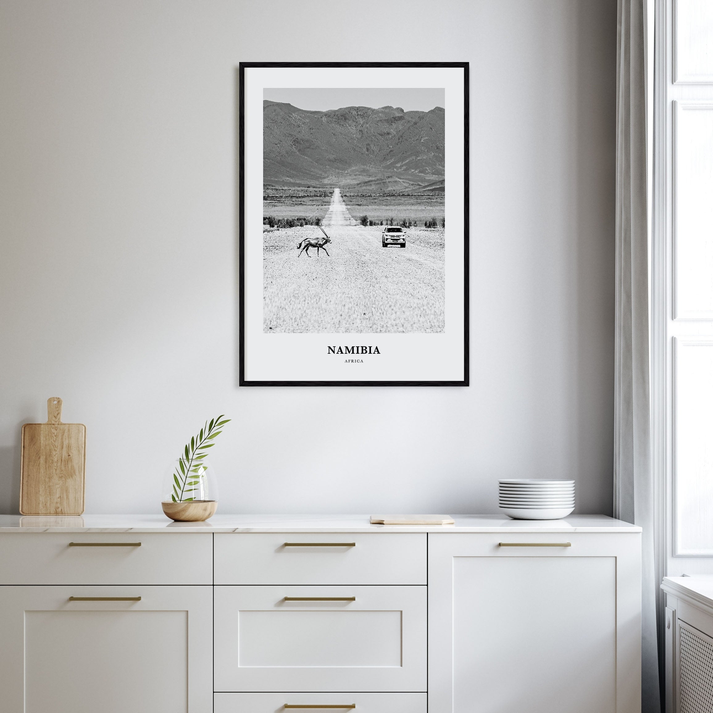 Namibia Portrait B&W Poster
