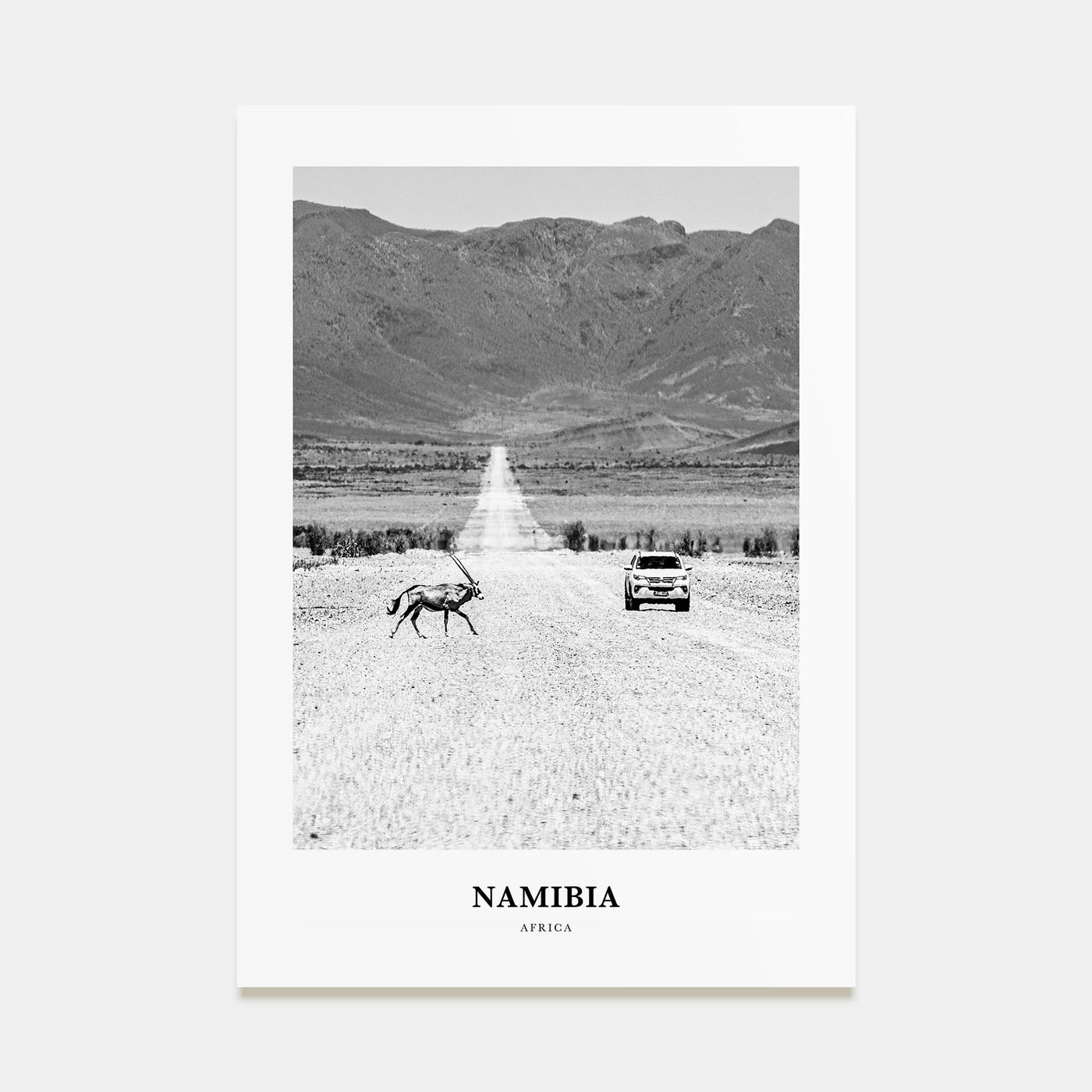 Namibia Portrait B&W Poster