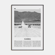 Namibia Travel B&W Poster