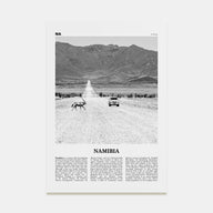 Namibia Travel B&W Poster
