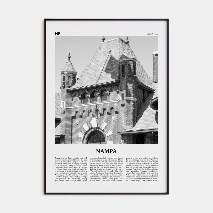 Nampa Travel B&W Poster
