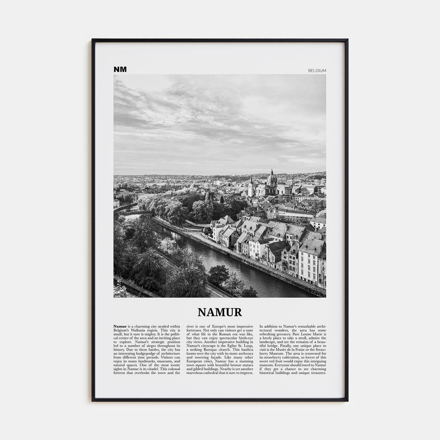 Namur Travel B&W Poster