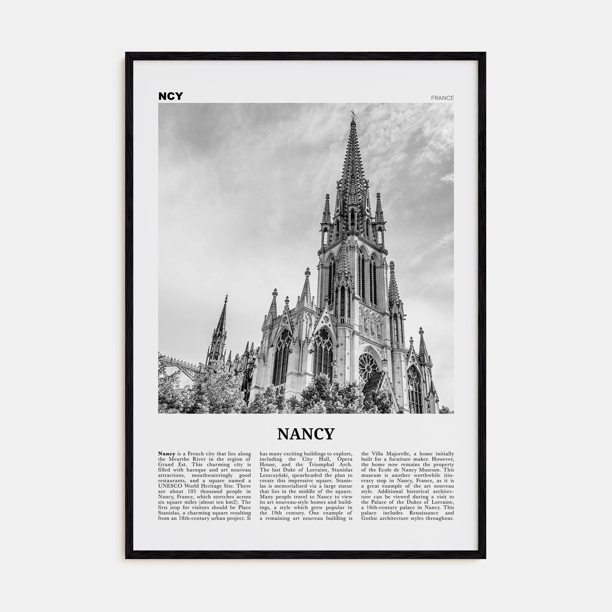 Nancy Travel B&W Poster