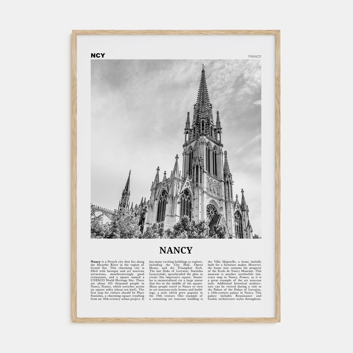 Nancy Travel B&W Poster