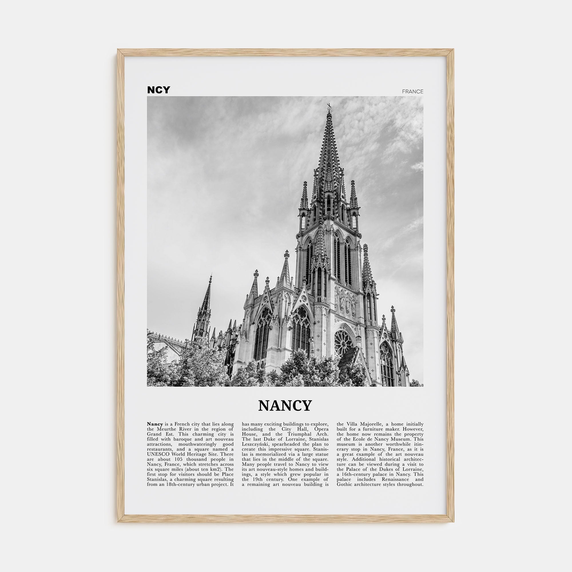 Nancy Travel B&W Poster