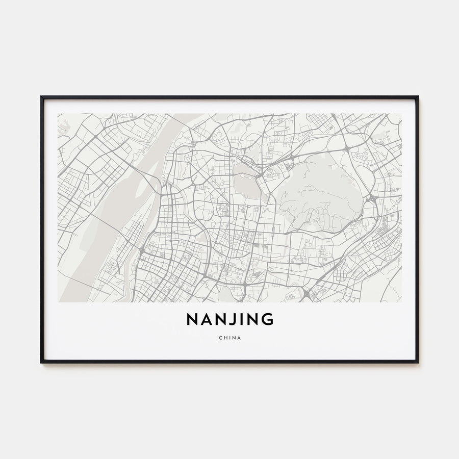 Nanjing Map Landscape Poster