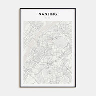 Nanjing Map Portrait Poster