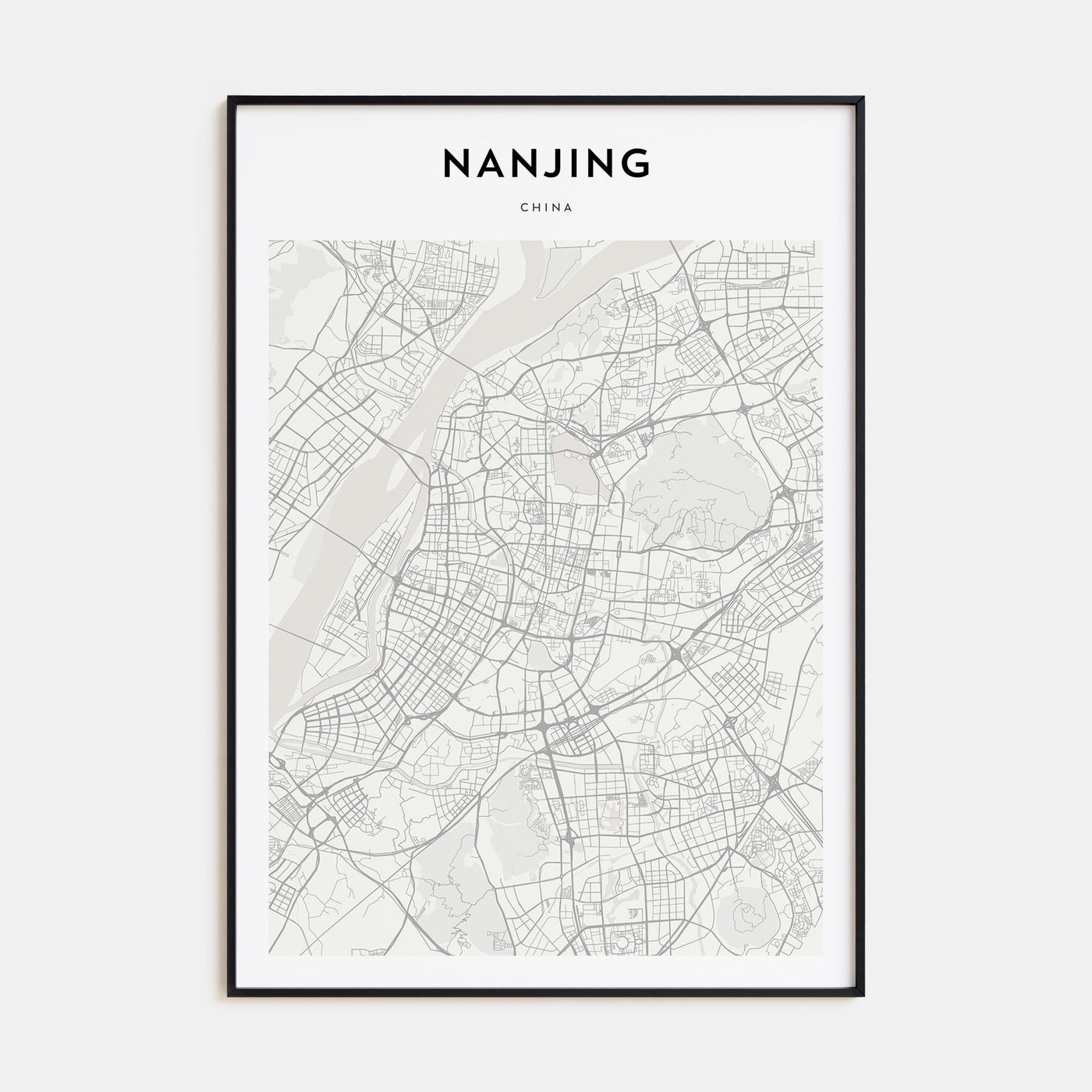 Nanjing Map Portrait Poster