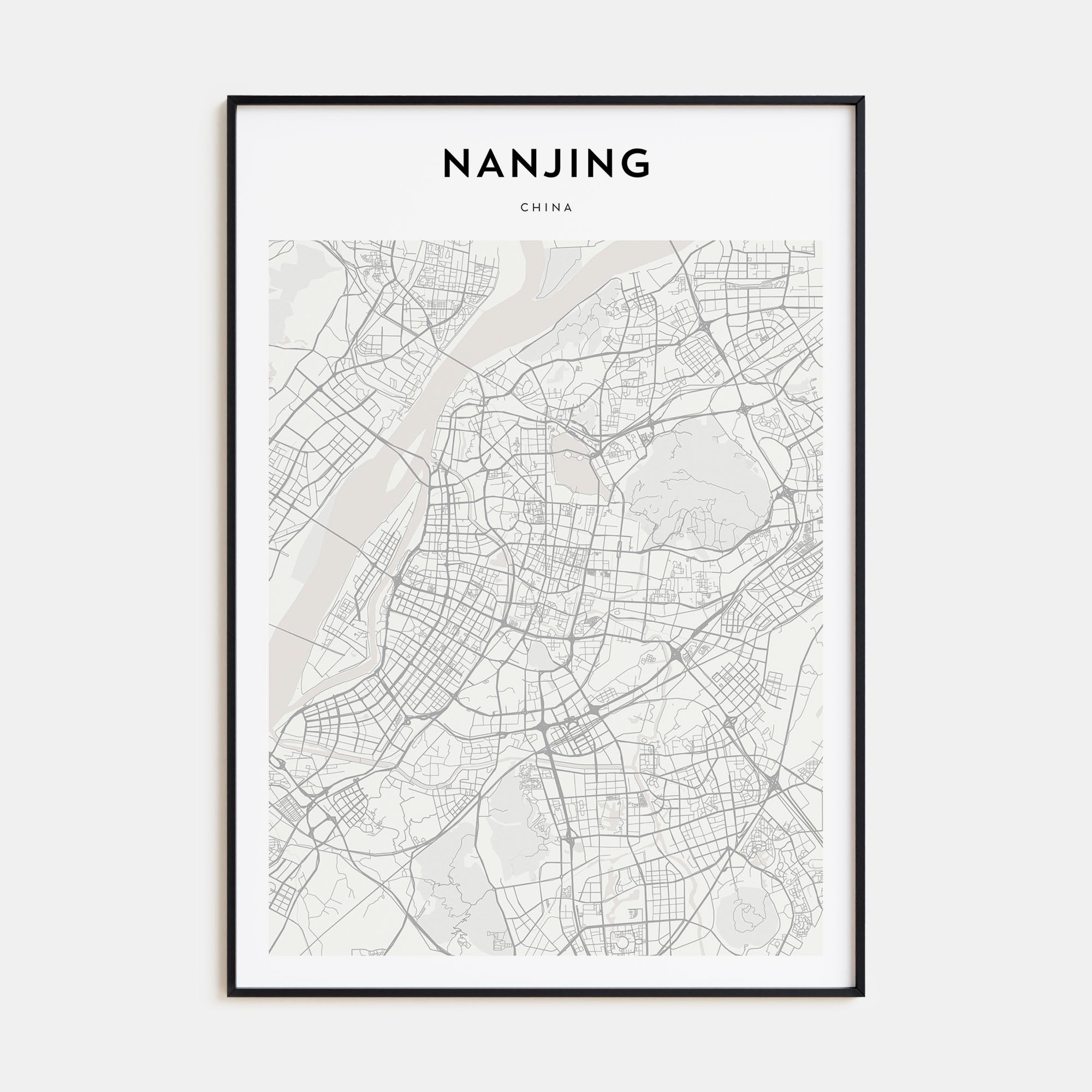 Nanjing Map Portrait Poster