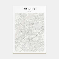 Nanjing Map Portrait Poster
