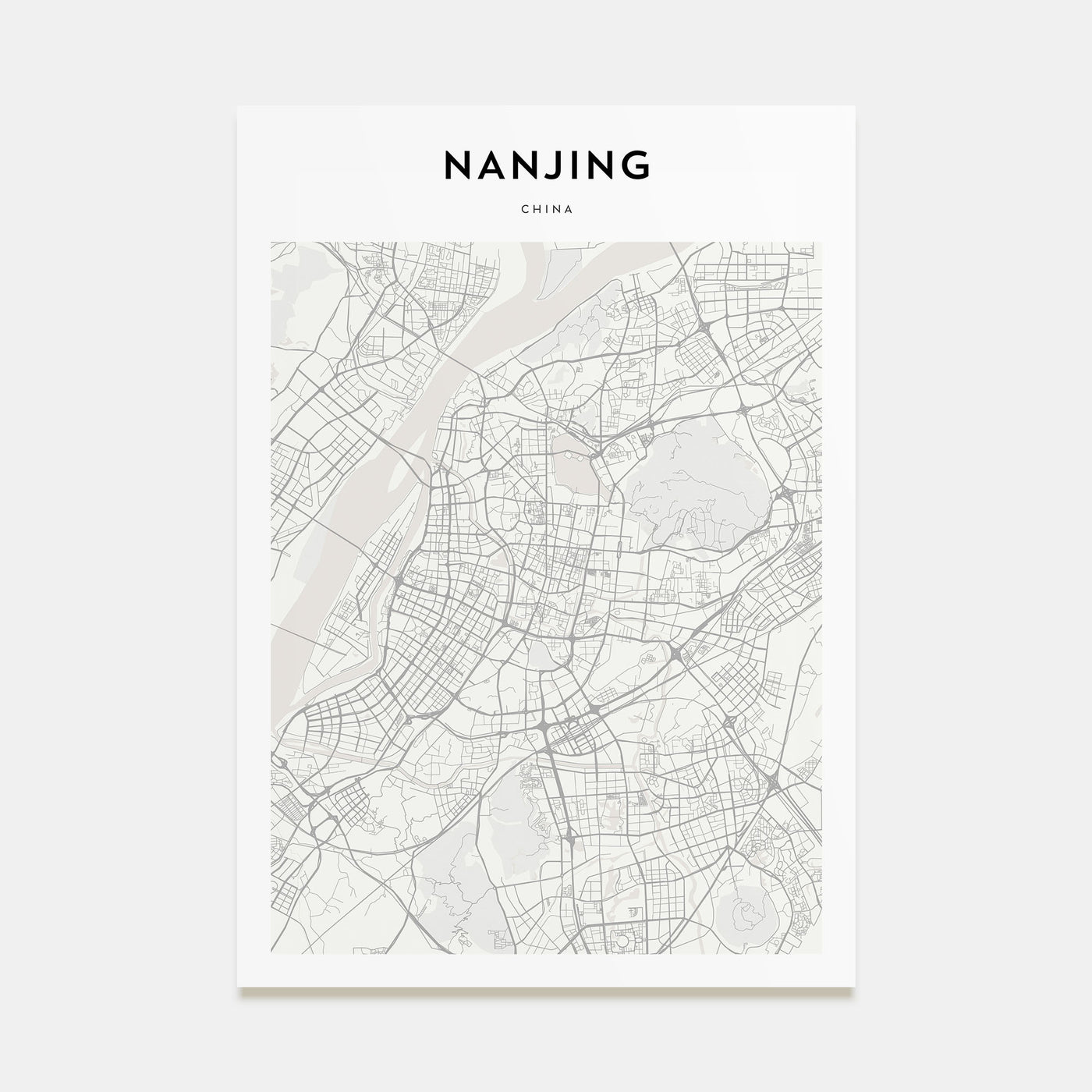 Nanjing Map Portrait Poster