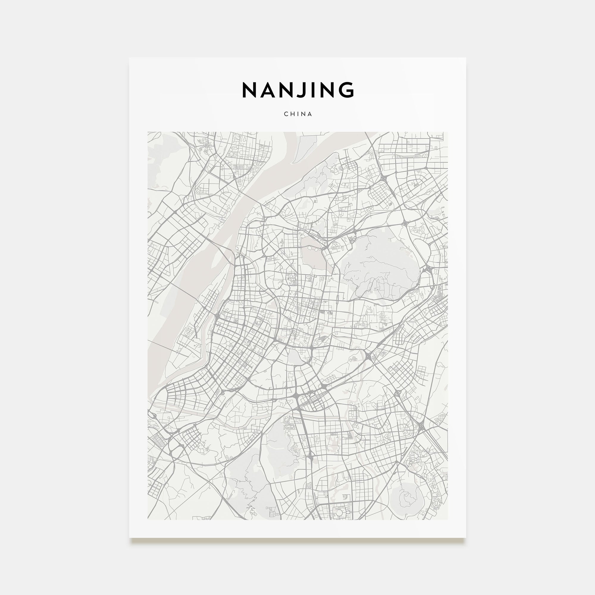Nanjing Map Portrait Poster