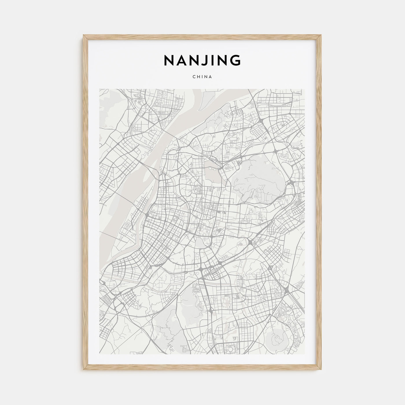 Nanjing Map Portrait Poster