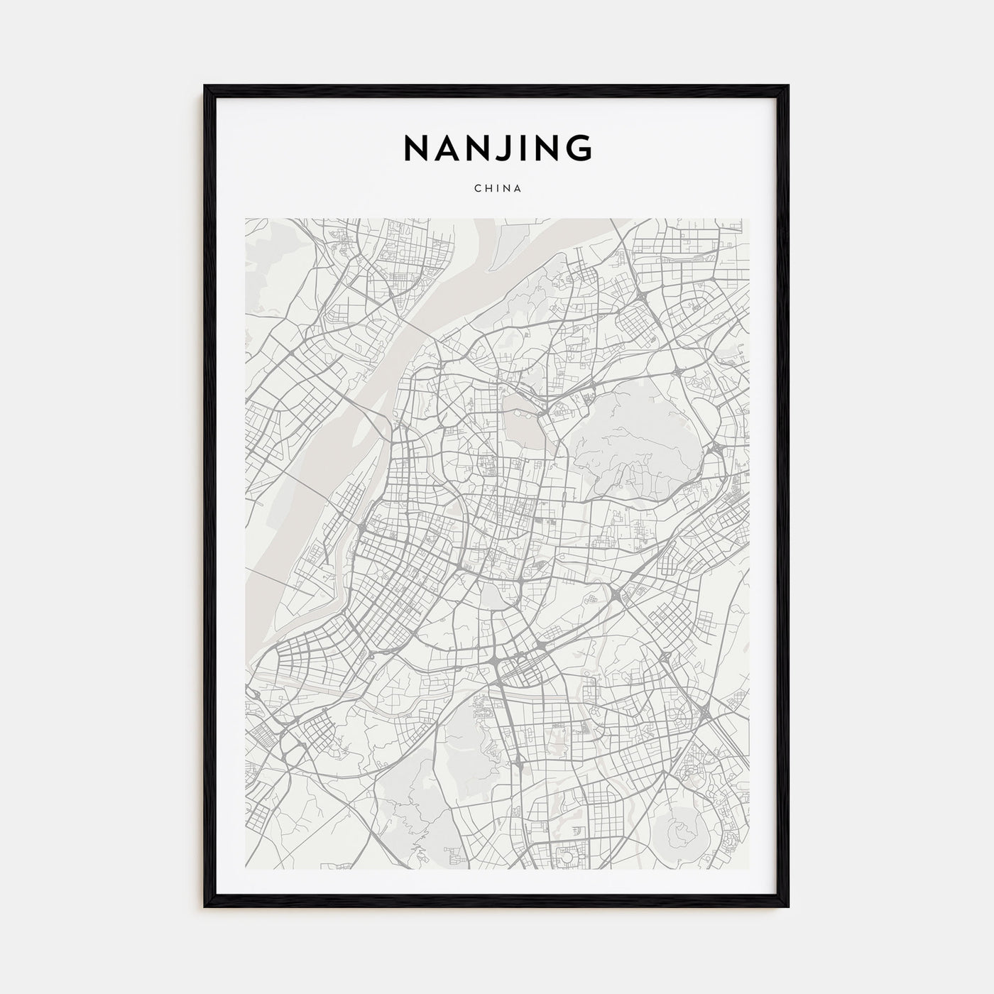 Nanjing Map Portrait Poster