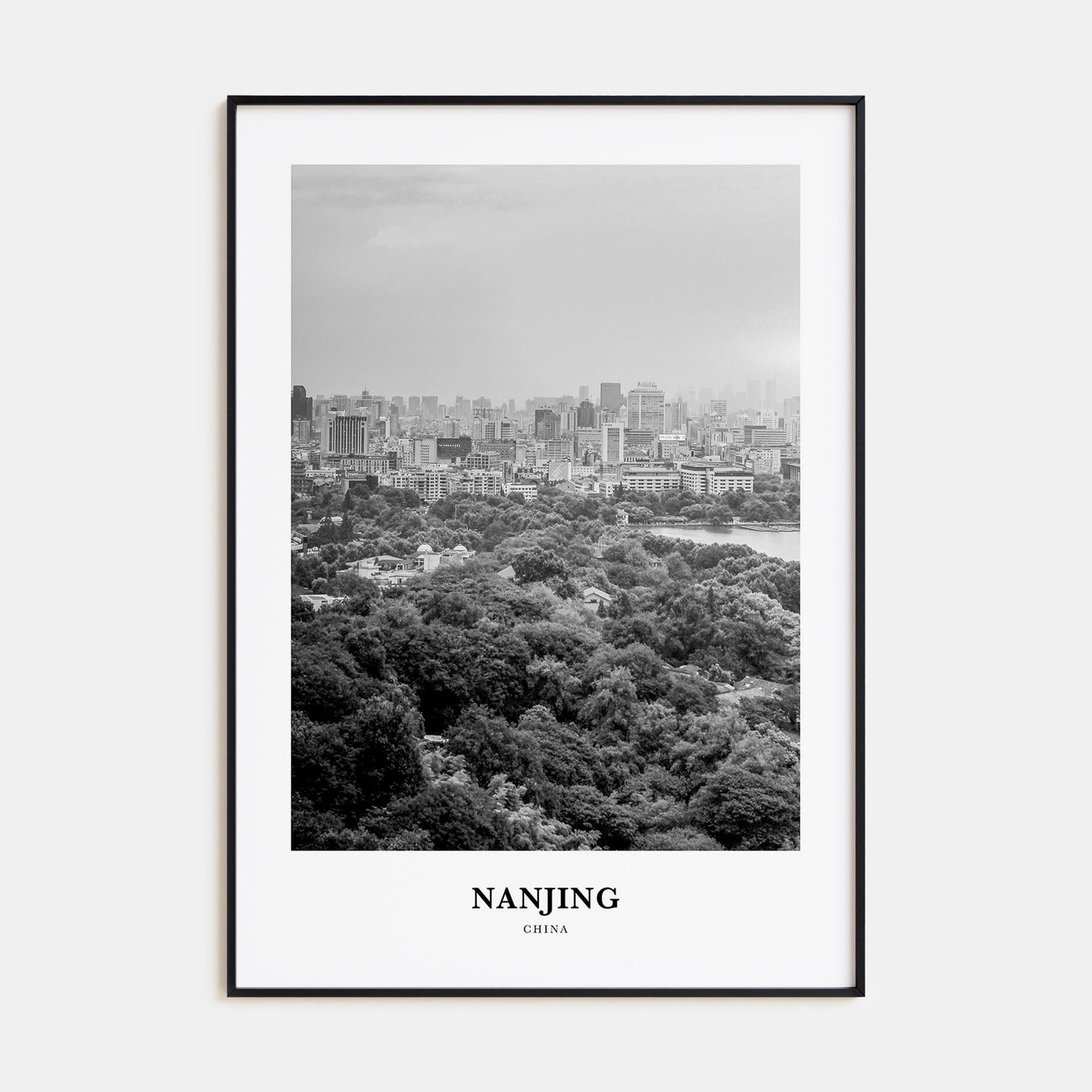 Nanjing Portrait B&W Poster