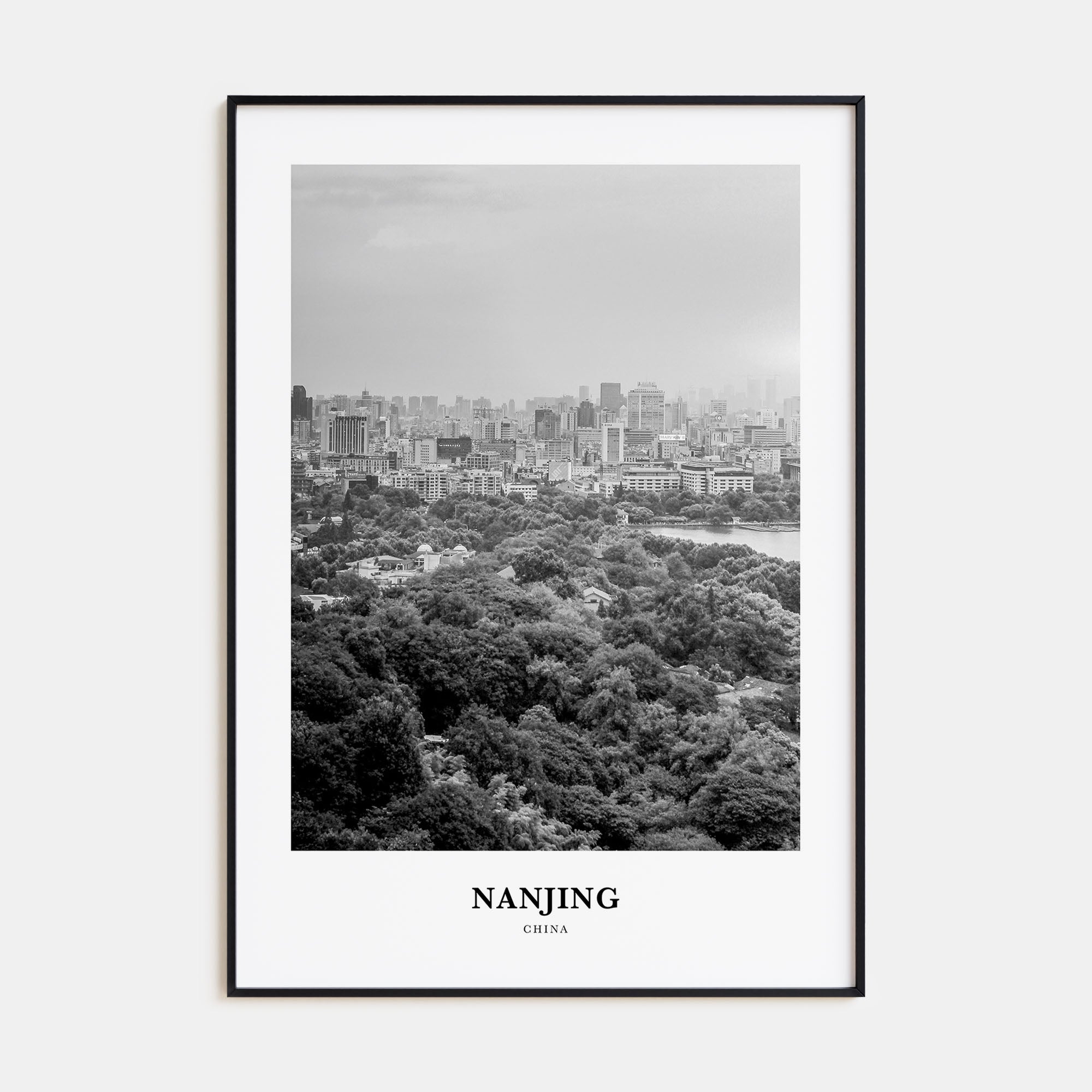 Nanjing Portrait B&W Poster