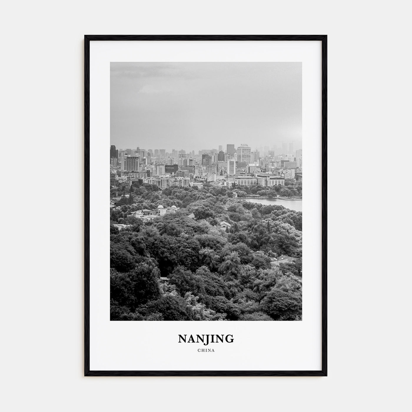 Nanjing Portrait B&W Poster