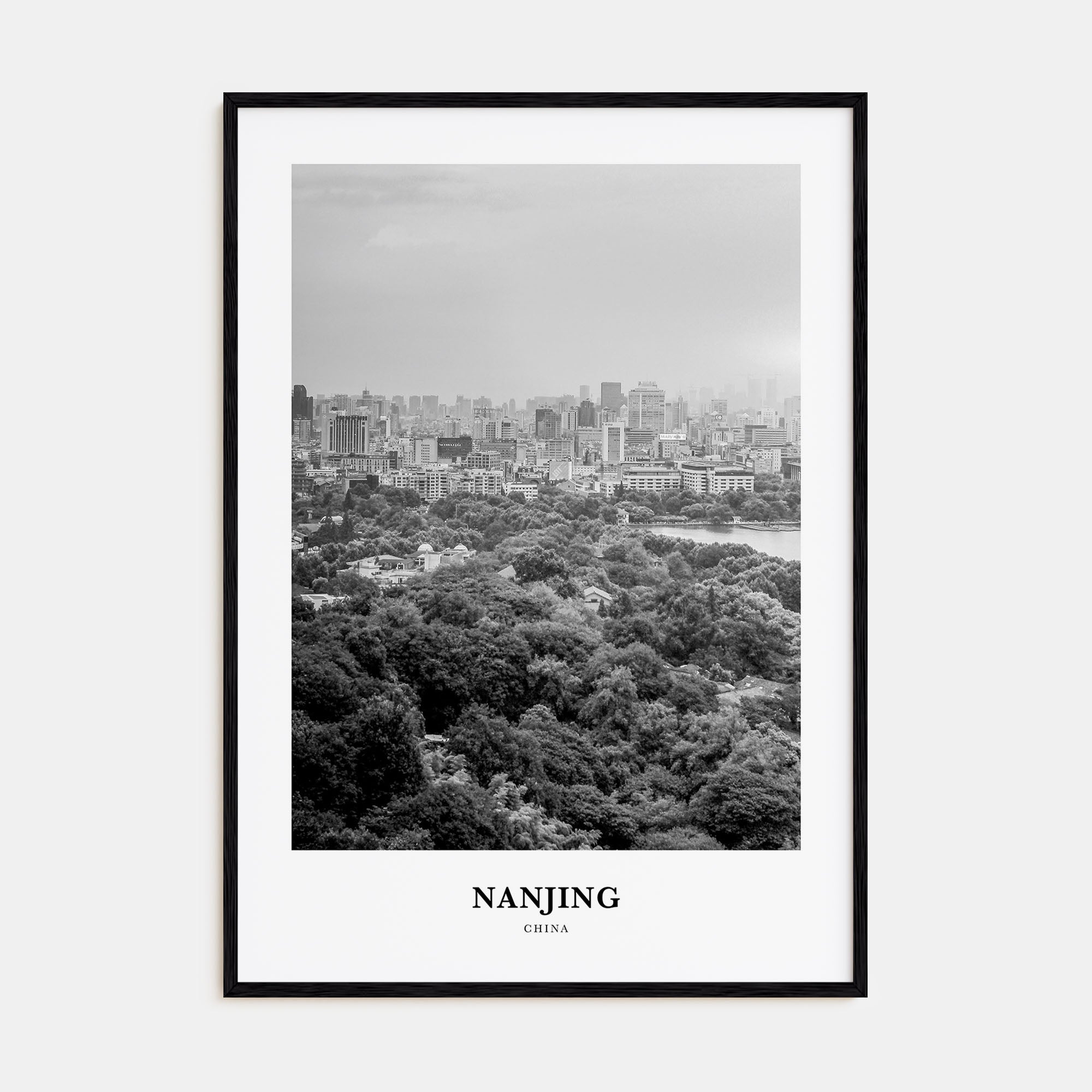 Nanjing Portrait B&W Poster
