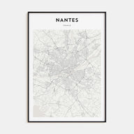 Nantes Map Portrait Poster