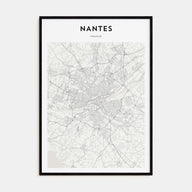 Nantes Map Portrait Poster