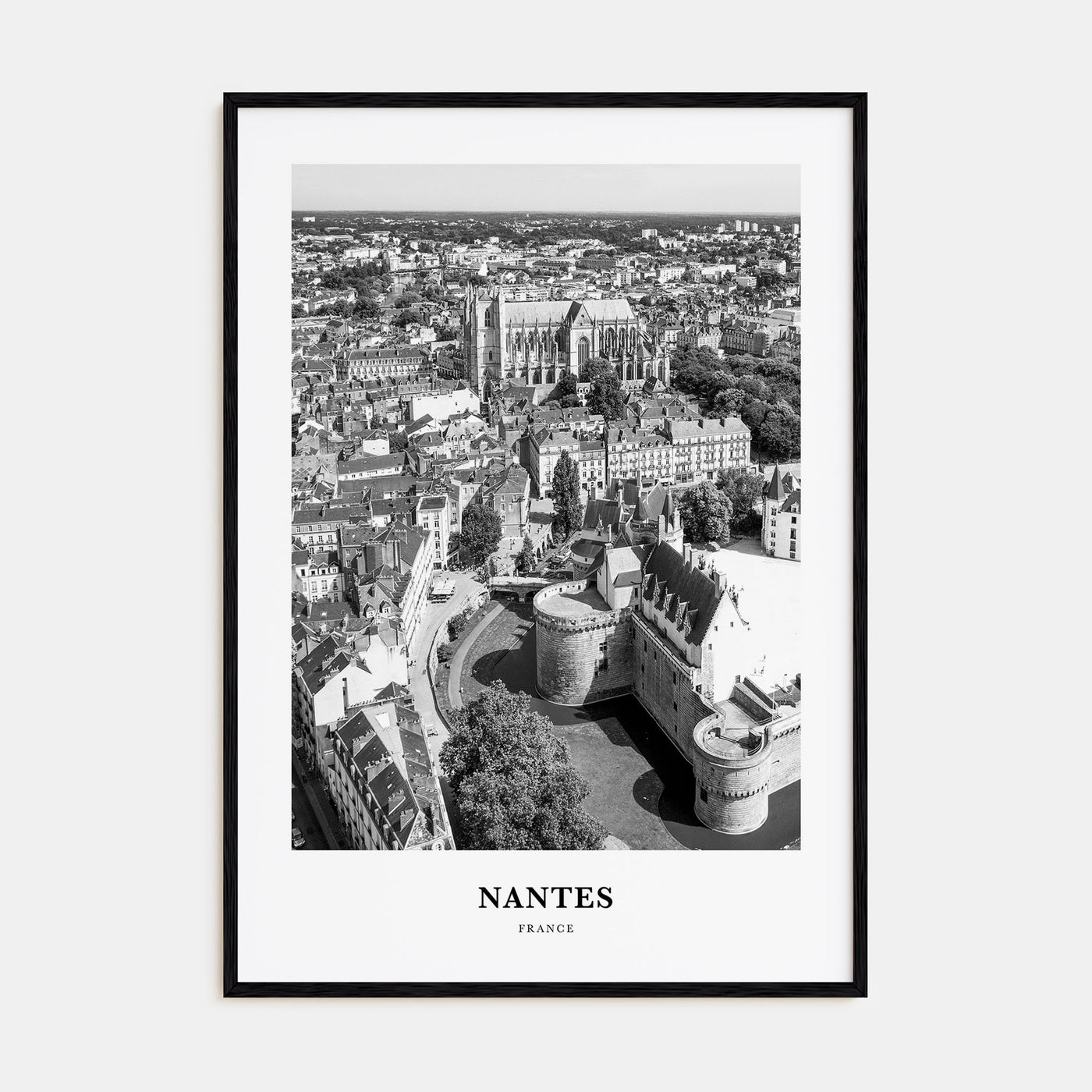 Nantes Portrait B&W Poster