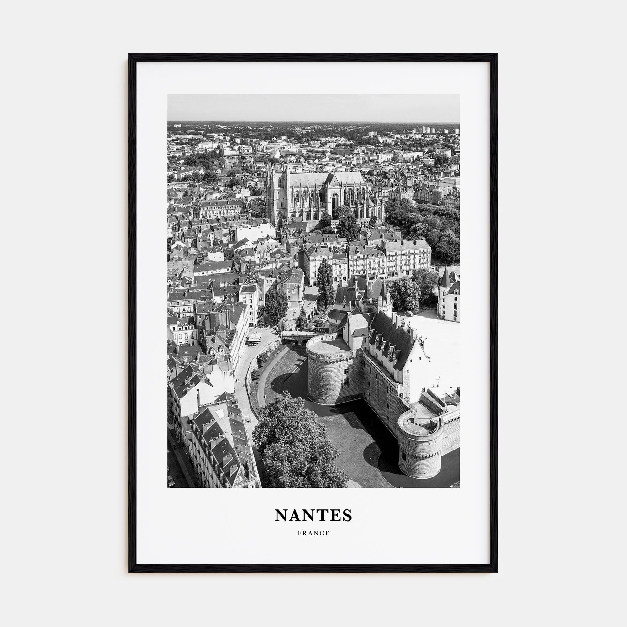 Nantes Portrait B&W Poster