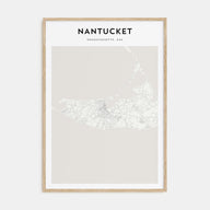 Nantucket Map Portrait Poster