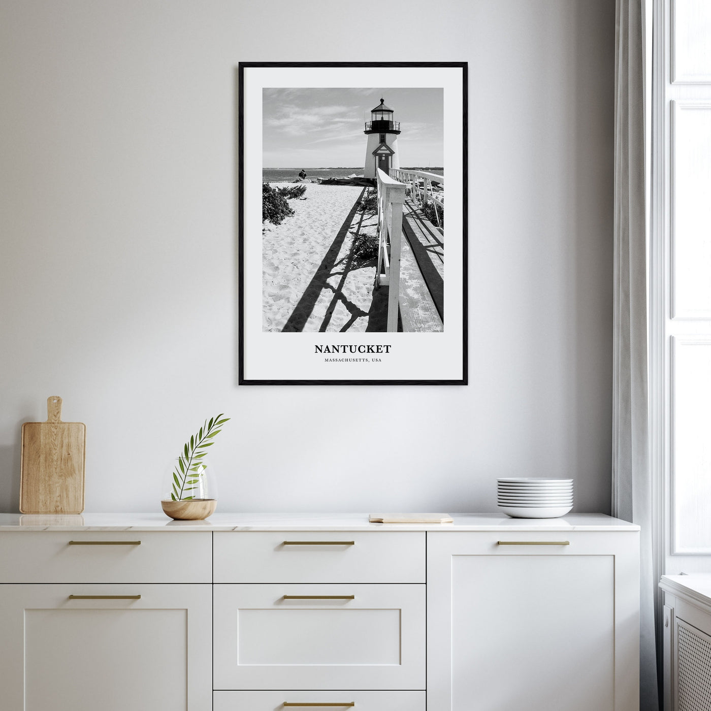 Nantucket Portrait B&W Poster