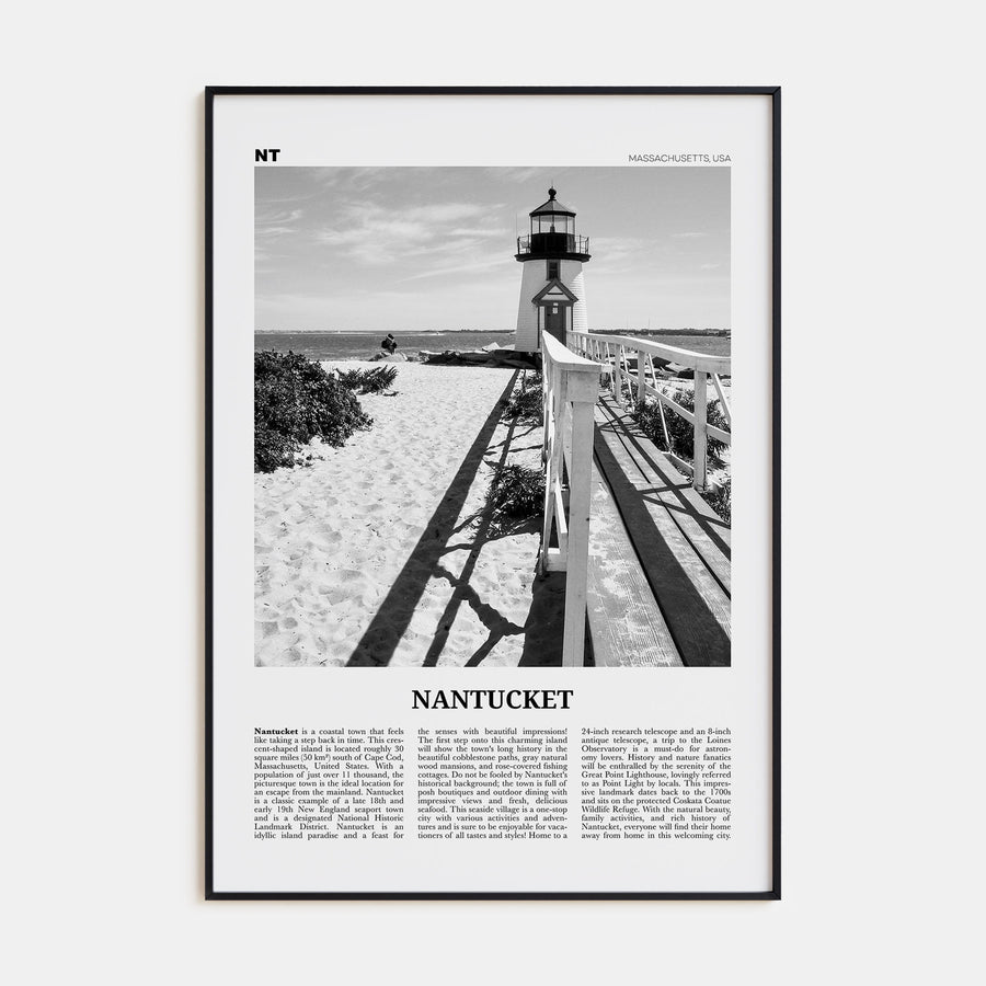 Nantucket Travel B&W Poster