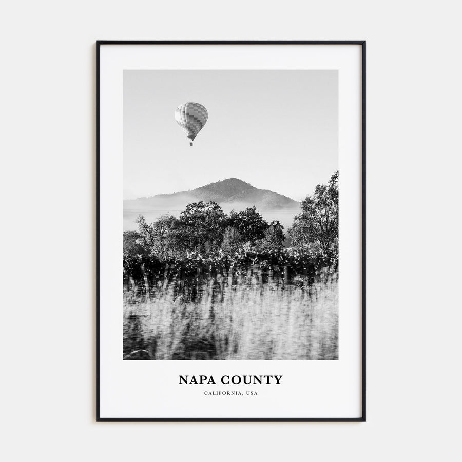 Napa County Portrait B&W Poster