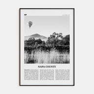 Napa County Travel B&W Poster