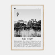Napa County Travel B&W Poster
