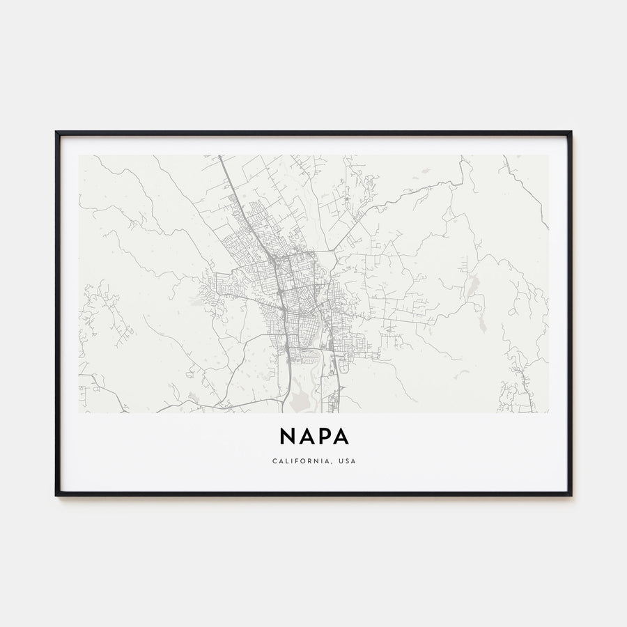 Napa Map Landscape Poster