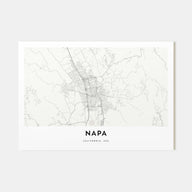 Napa Map Landscape Poster