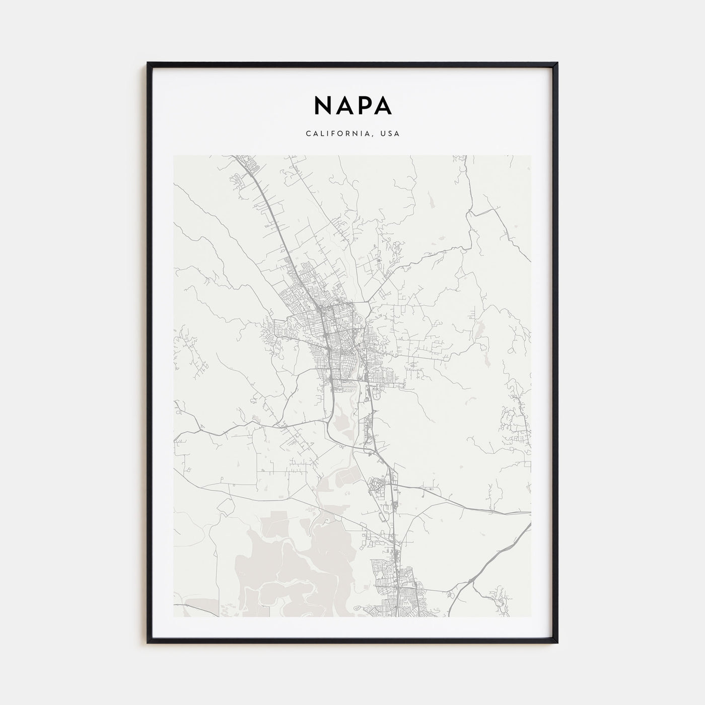 Napa Map Portrait Poster