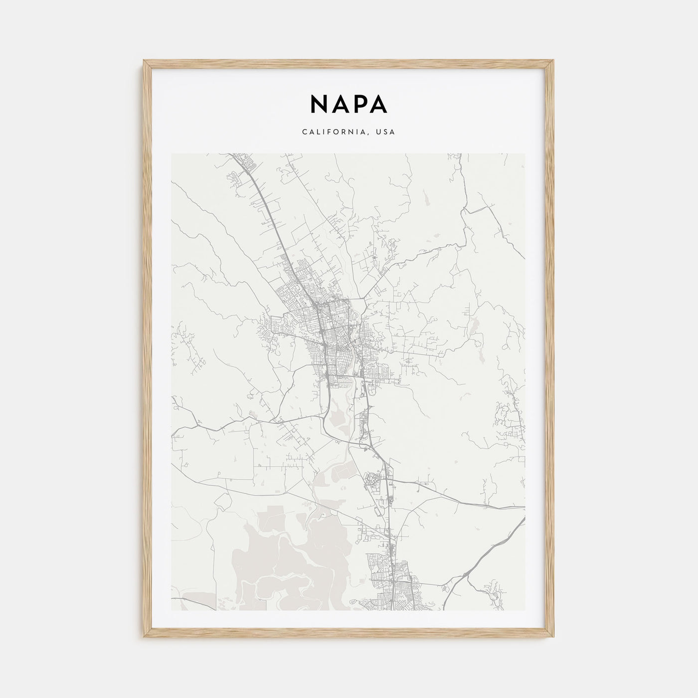 Napa Map Portrait Poster