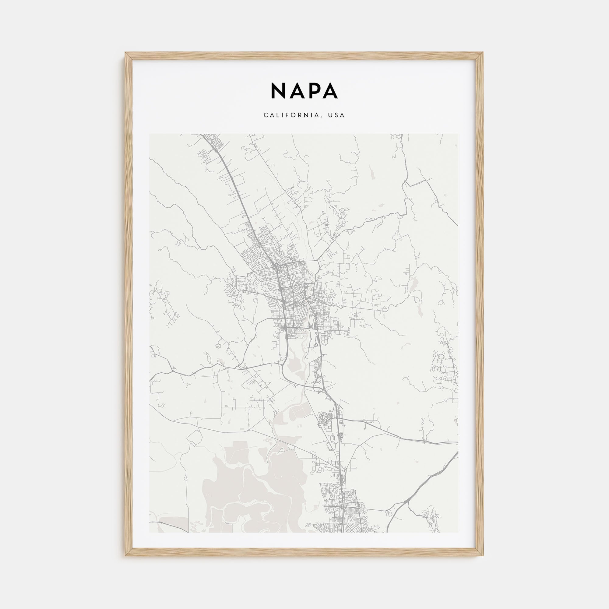 Napa Map Portrait Poster
