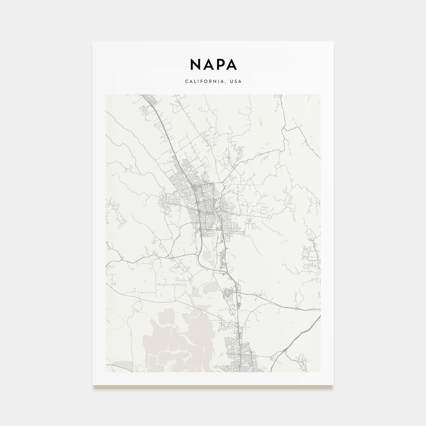 Napa Map Portrait Poster