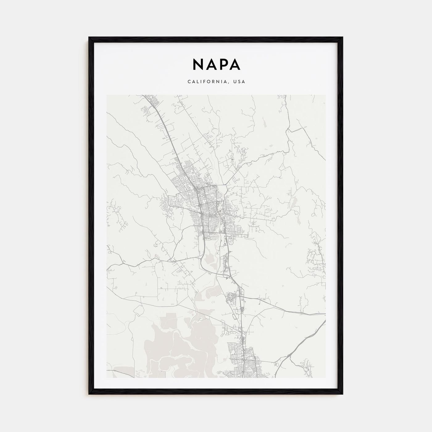 Napa Map Portrait Poster