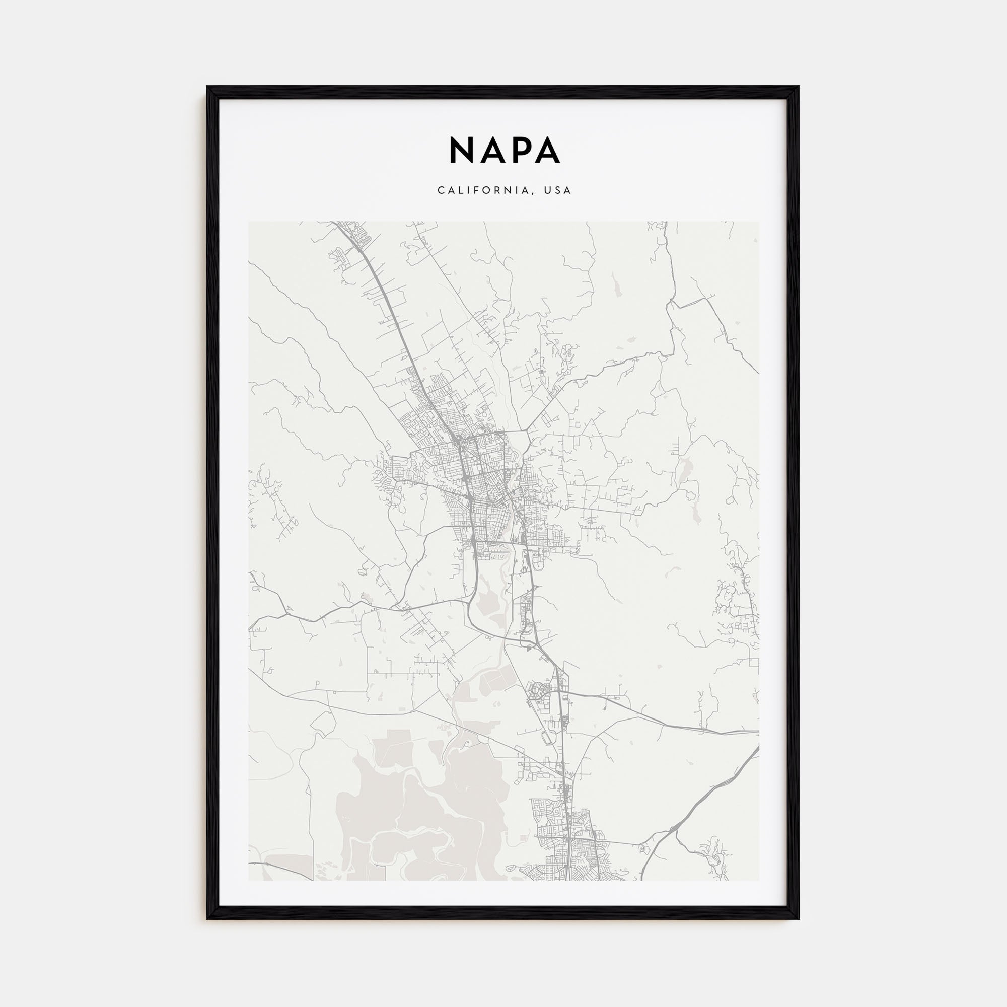 Napa Map Portrait Poster