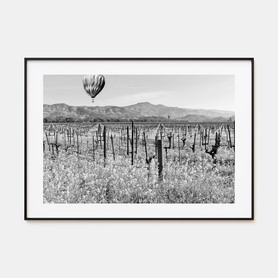 Napa Valley Landscape B&W Poster