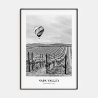 Napa Valley Portrait B&W Poster